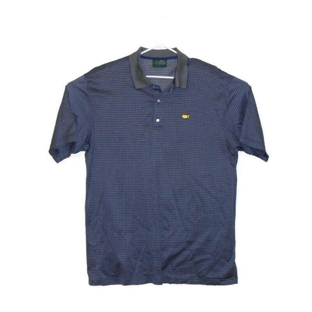 Masters Amen Corner Men's Large Polo Shirt, Short Sleeve Golf Two Ply Double